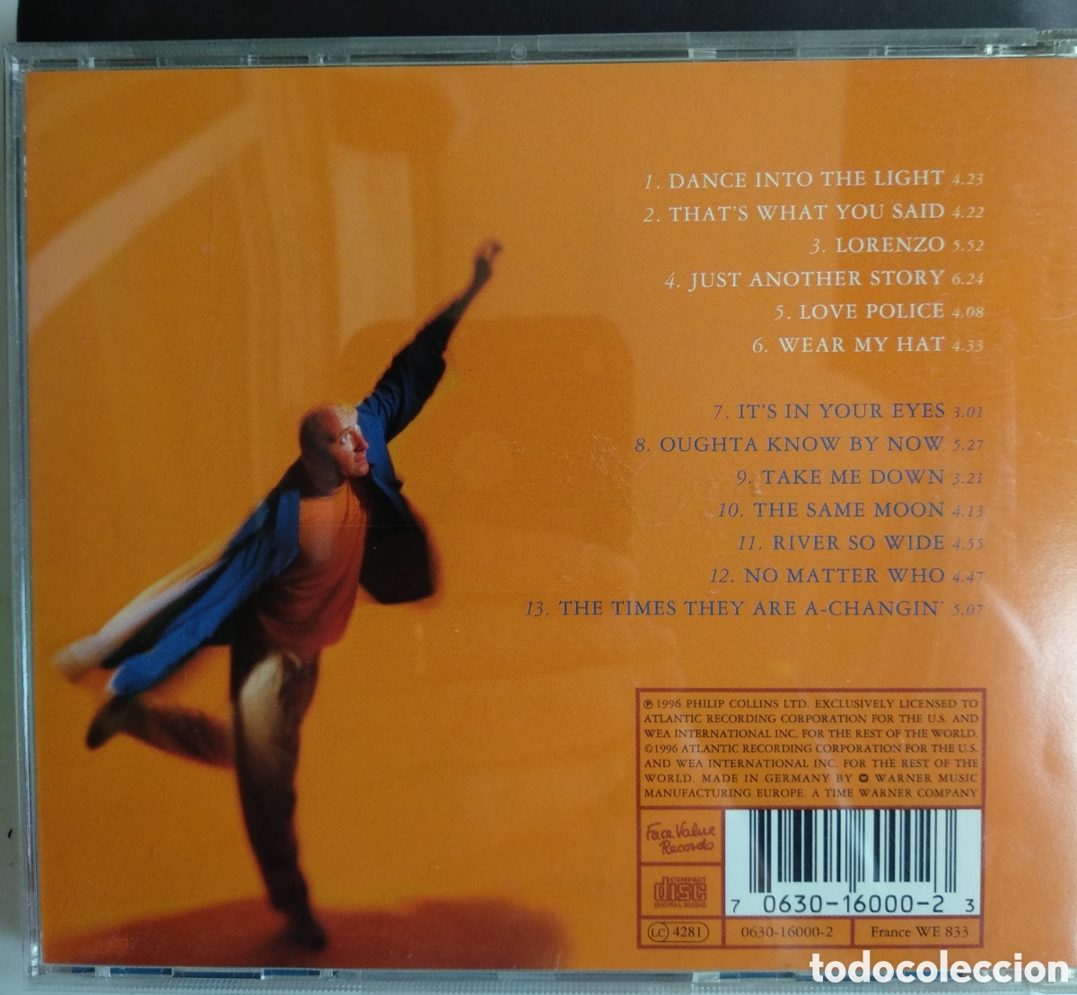 CDs de m&uacute;sica: *PHIL COLLINS, DANCE INTO THE LIGHT, US, WEA, 1996 - Foto 2