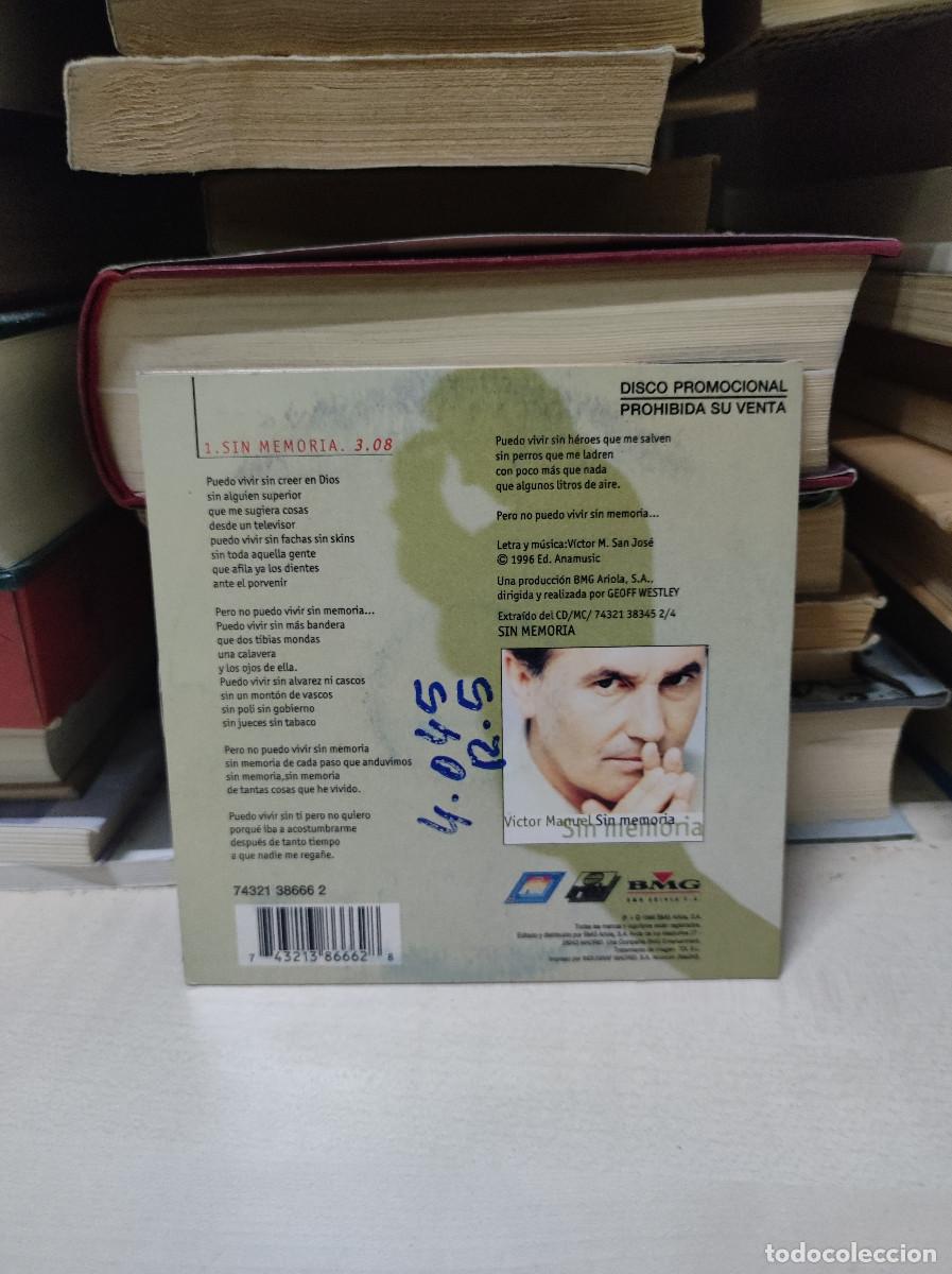 CDs de m&uacute;sica: V&iacute;ctor Manuel &ndash; Sin Memoria - Foto 2