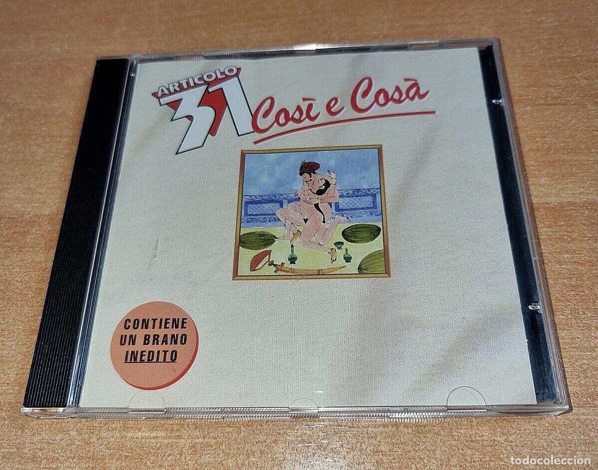 CD de M&uacute;sica: ARTICOLO 31 Cosi e cosa CD SINGLE DEL A&Ntilde;O 1997 ITALIA INCLUYE REMIX CONTIENE 4 TEMAS