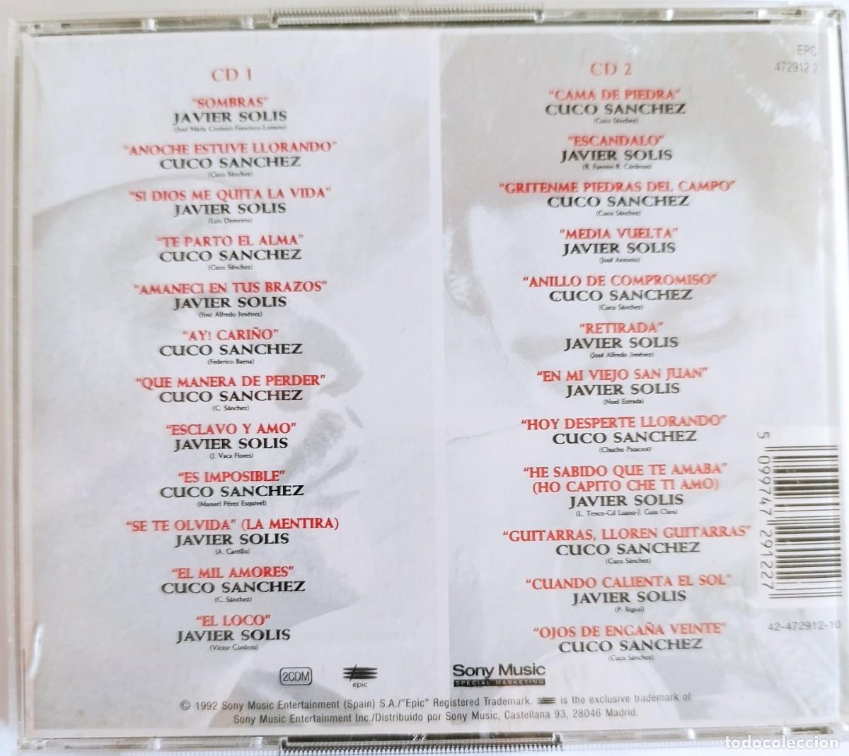 CDs de m&uacute;sica: JAVIER SOLIS Y CUCO SANCHEZ - MANO A MANO - Foto 2