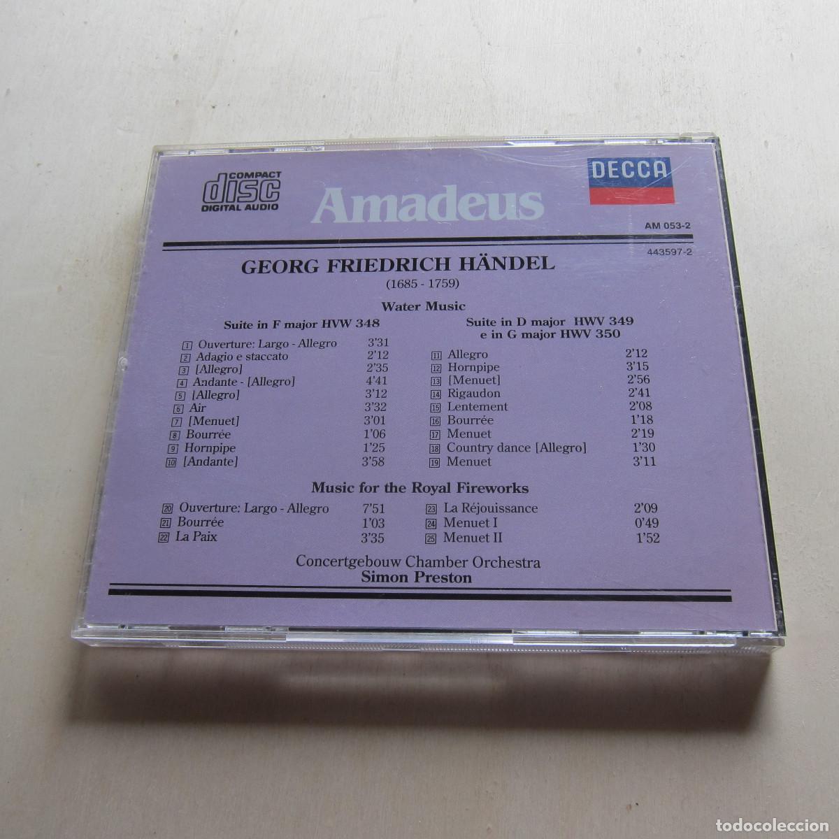CDs de m&uacute;sica: AMADEUS - HAENDEL - SIMON PRESTON (DECCA) CD - Foto 2