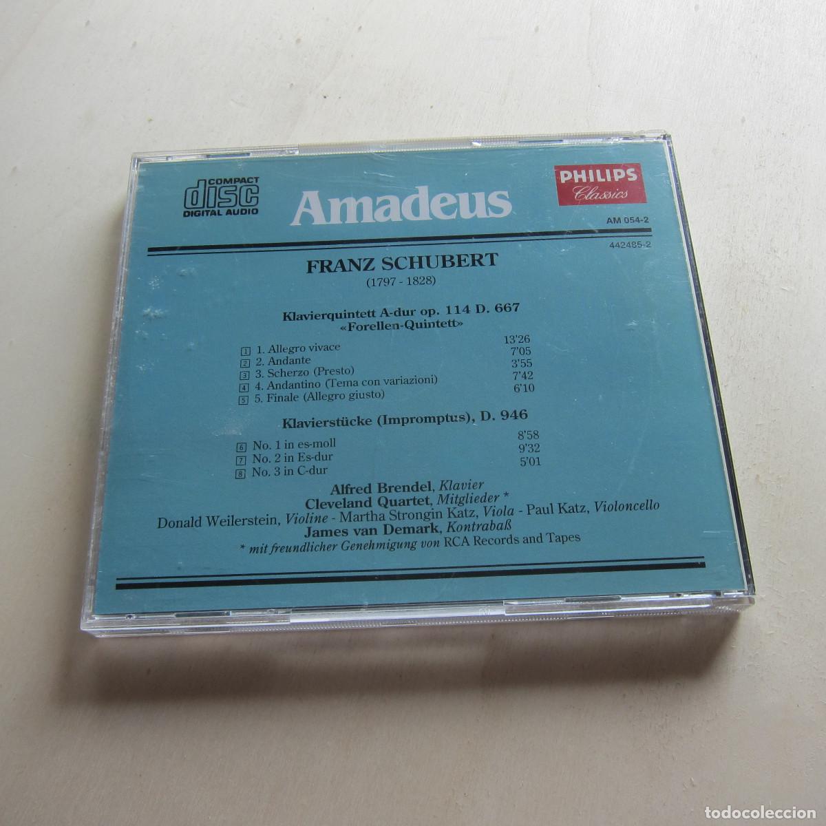 CDs de m&uacute;sica: AMADEUS - SCHUBERT - ALFRED BRENDEL (PHILIPS) CD - Foto 2
