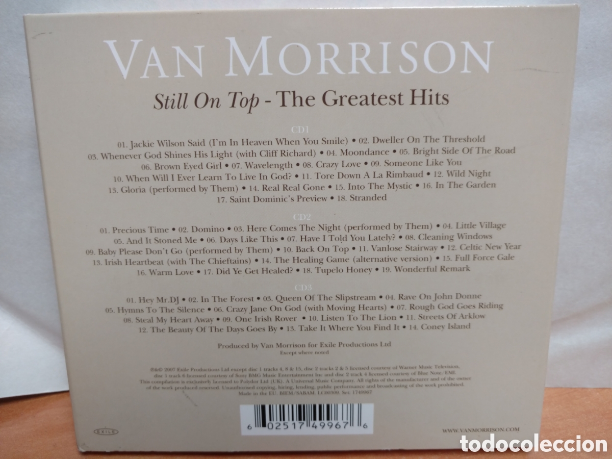 CDs de m&uacute;sica: Van Morrison - Still On Top - The Greatest Hits (3xCD, Comp) - Foto 2