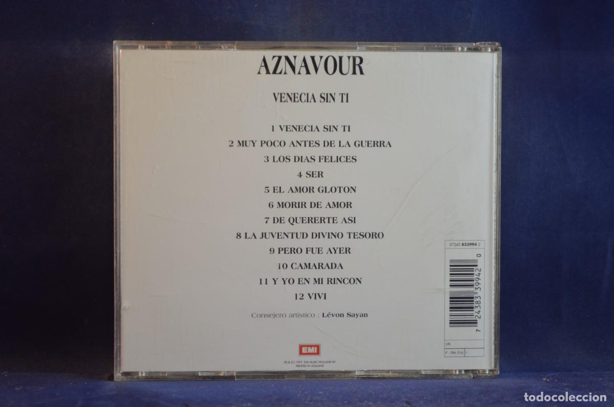CDs de m&uacute;sica: CHARLES AZNAVOUR - VENECIA SIN TI - CD - Foto 2
