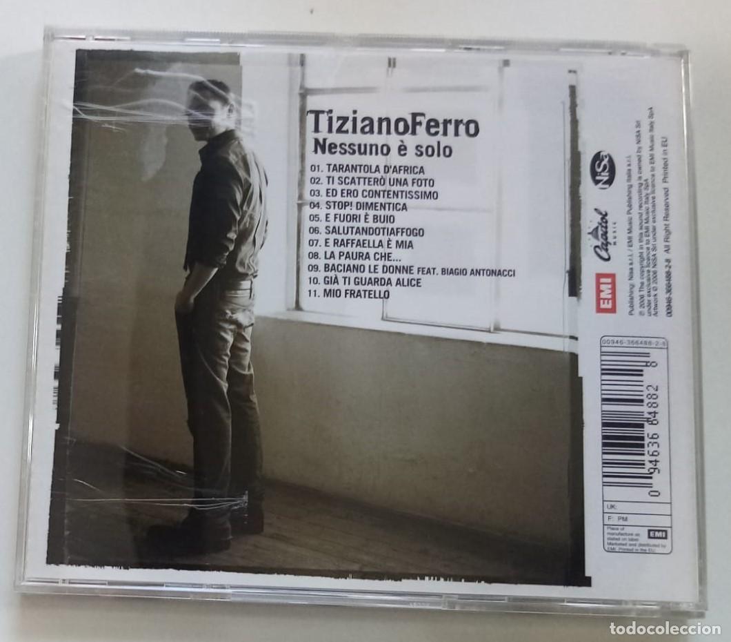 CDs de m&uacute;sica: TIZIANO FERRO - NESSUNO E SOLO - Foto 2