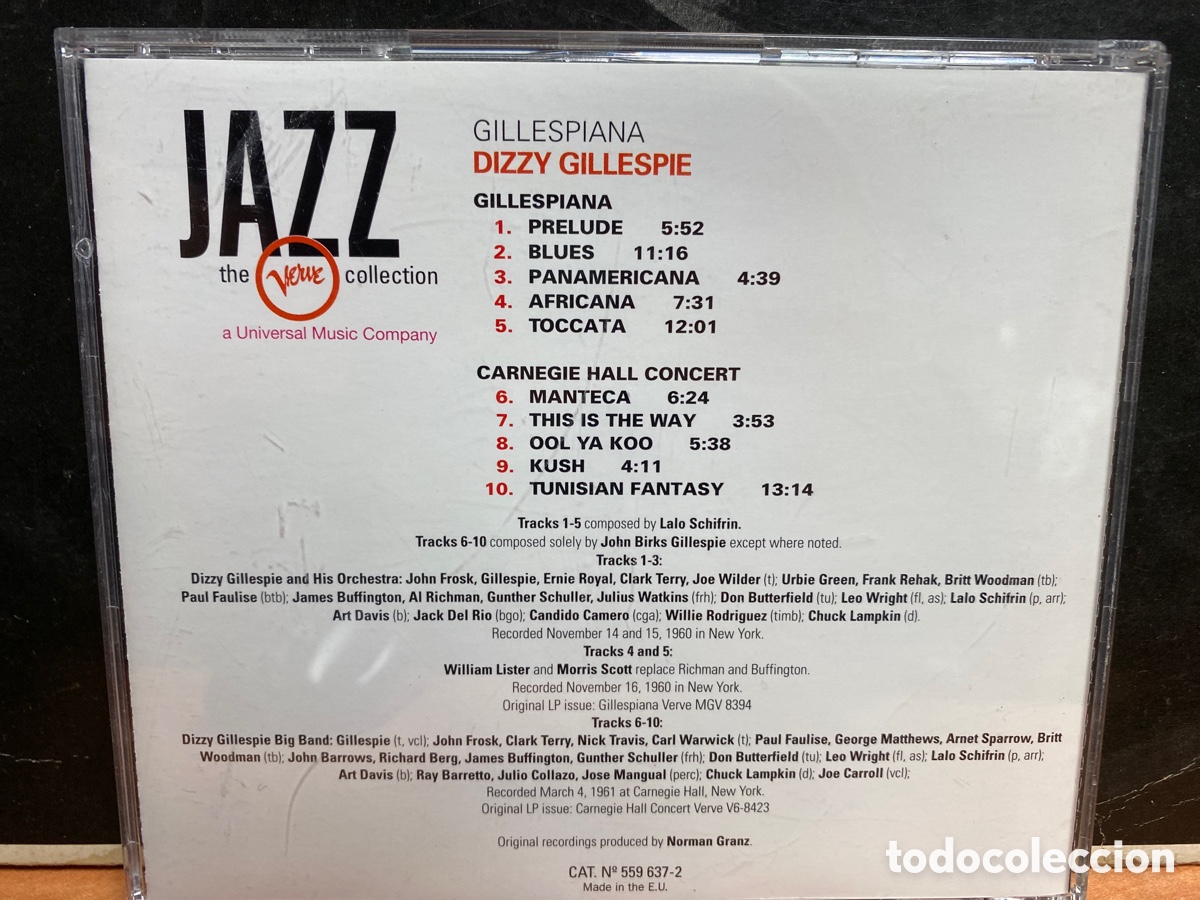 CDs de m&uacute;sica: Dizzy Gillespie - Gillespiana (CD, Comp) - Foto 2