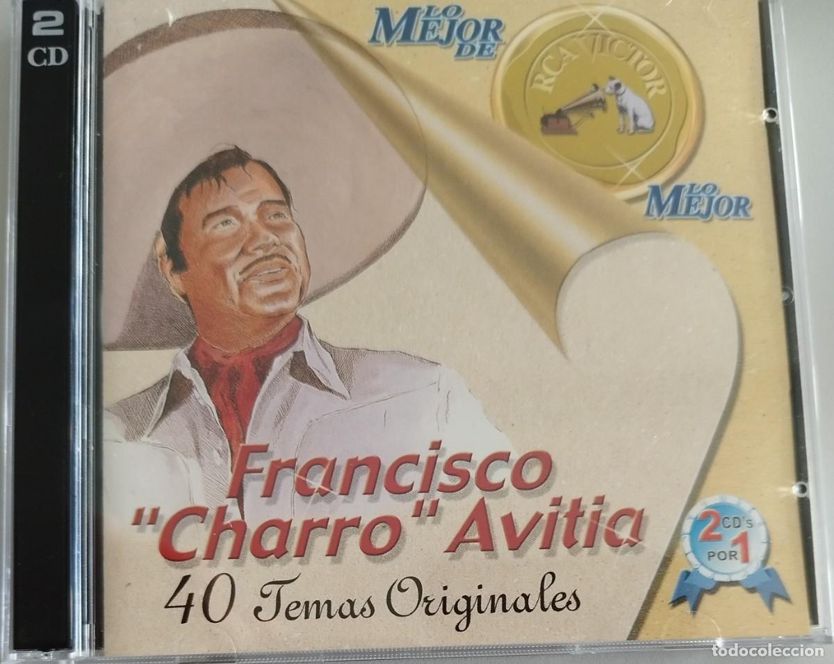 CDs de m&uacute;sica: FRANCISCO &rdquo;CHARRO&rdquo; AVITIA - 40 TEMAS ORIGINALES - 2 CD,s - Foto 1