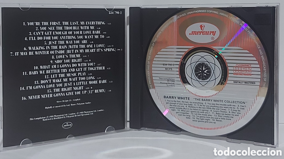 CDs de m&uacute;sica: Barry White - The collection - Foto 3