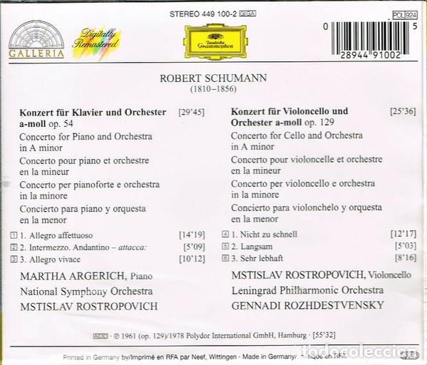 CDs de m&uacute;sica: Robert Schumann - Martha Argerich, Mstislav Rostropovich - Foto 2
