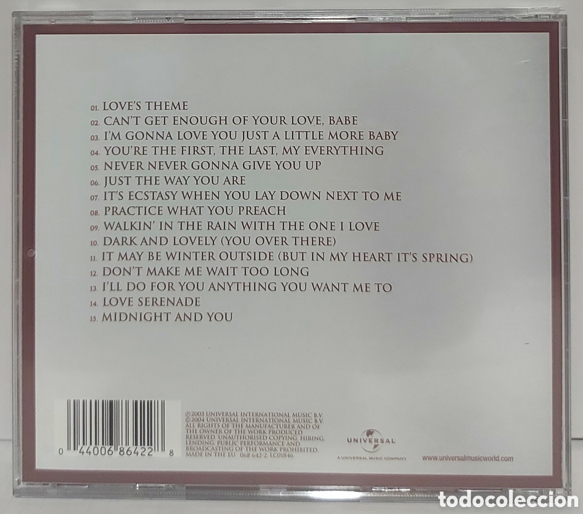 CDs de m&uacute;sica: Barry White - Love songs - Foto 2