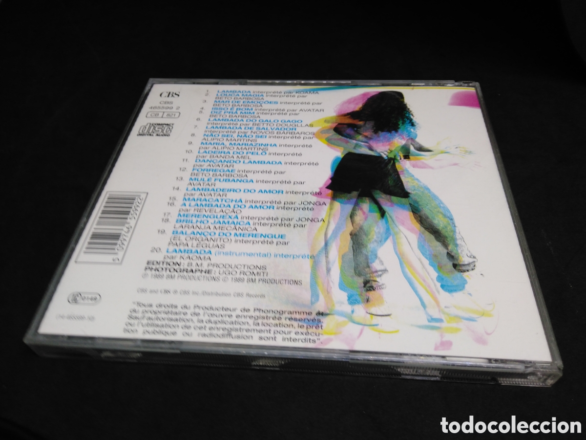 CDs de m&uacute;sica: LAMBADA - VARIOS - 1989 - CD - DISCO VERIFICADO - Foto 2
