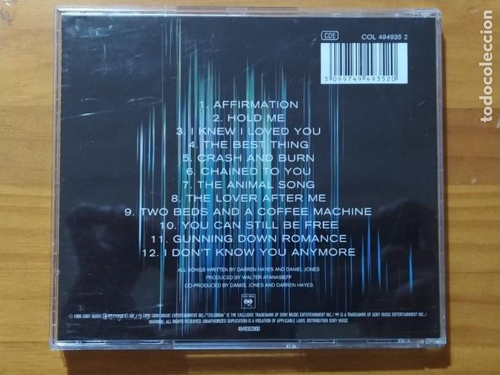 CDs de m&uacute;sica: CD SAVAGE GARDEN - AFFIRMATION (AY) - Foto 2