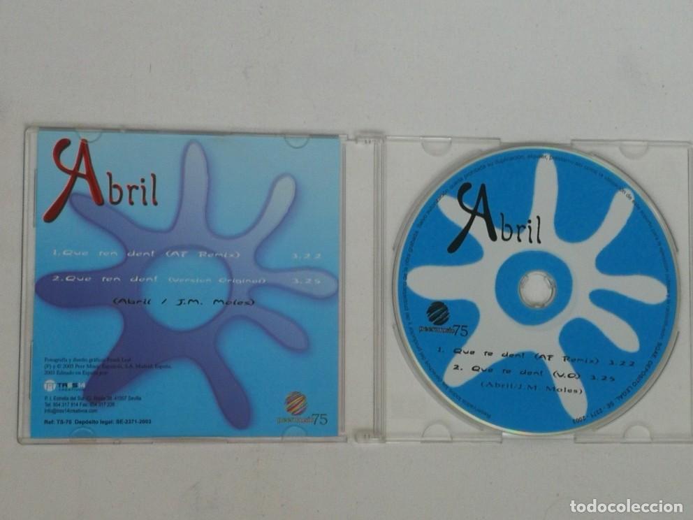 CDs de m&uacute;sica: ABRIL - QUE TE DEN! - REMIX - CD SINGLE - 2 TEMAS - Foto 3