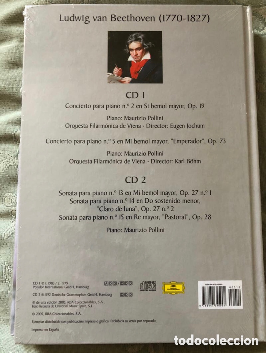 CDs de m&uacute;sica: 3 estuches (libro + 2 CDs) de Beethoven (ed. lujo) - Foto 4