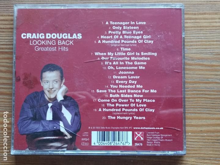 CDs de m&uacute;sica: CD CRAIG DOUGLAS - LOOKING BACK - GREATEST HITS (08) - Foto 2