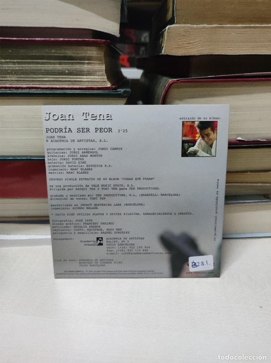 CDs de m&uacute;sica: Joan Tena &ndash; Podr&iacute;a Ser Peor - Foto 2