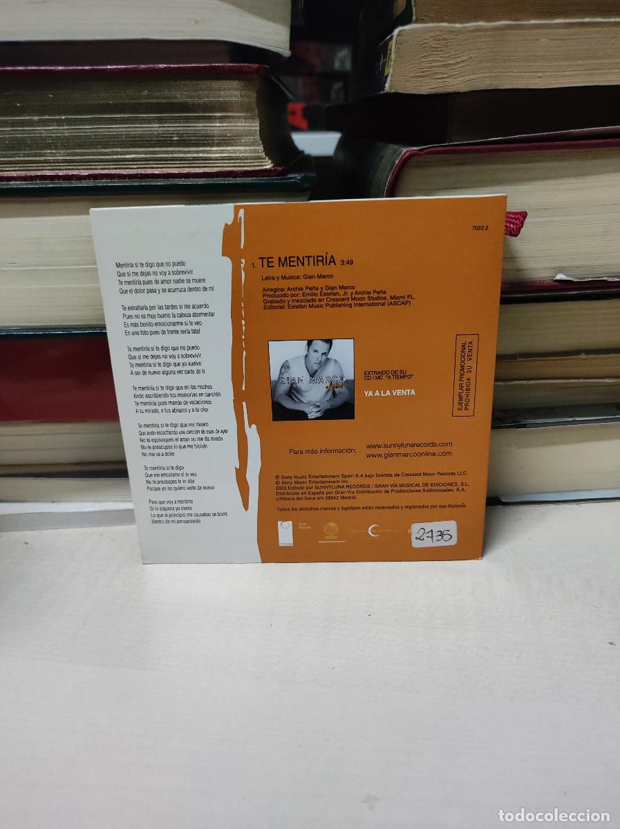 CDs de m&uacute;sica: GIAN MARCO TE MENTIRIA - Foto 2