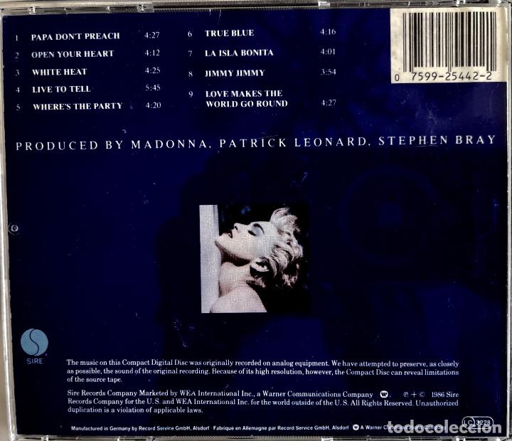 CDs de m&uacute;sica: MADONNA TRUE BLUE, CD ALEMANIA - Foto 2