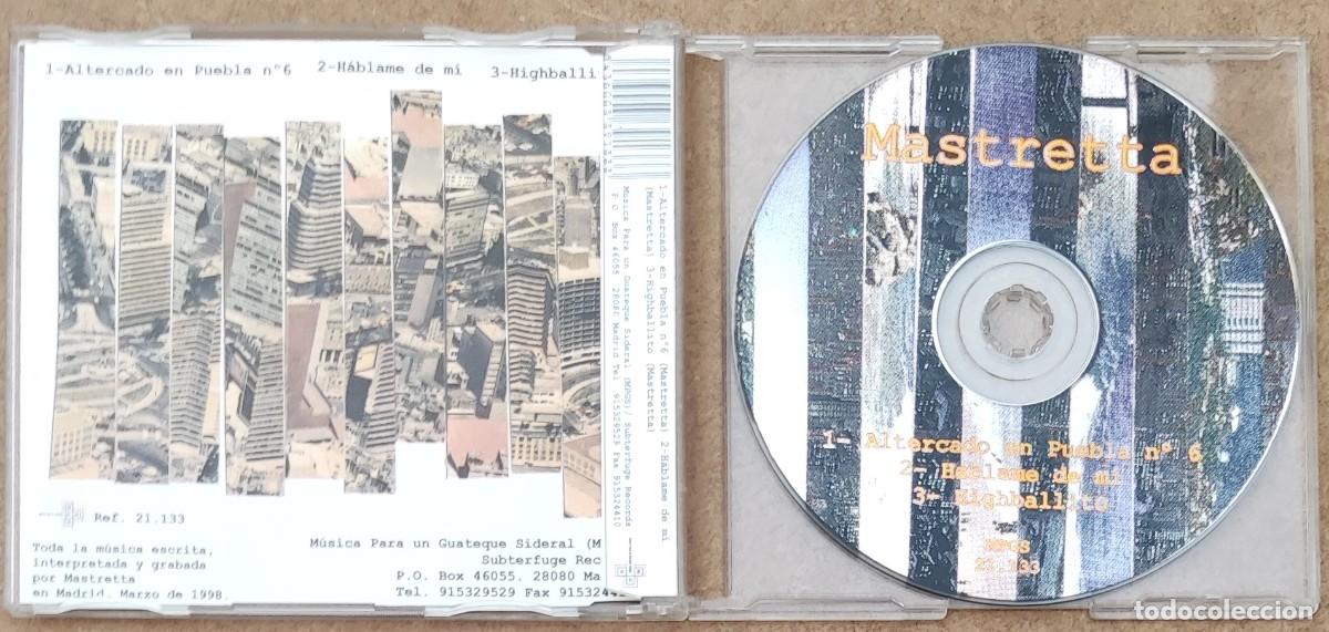 CDs de m&uacute;sica: MASTRETTA - HIGHBALLITO (CD SINGLE) 1998 - 3 TEMAS - Foto 2