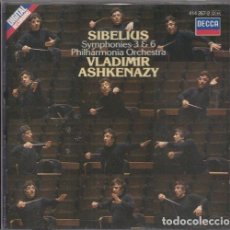 CDs de Música: SIBELIUS - SINFONIAS 3 Y 6 - VLADIMIR ASHKENAZY - CD DECCA. Lote 371644406