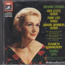 CDs de Música: ELIZABETH SCHWARZKOFF - RICHARD STRAUSS - FOUR LAST SONGS Y OTRAS - CD EMI. Lote 371649251