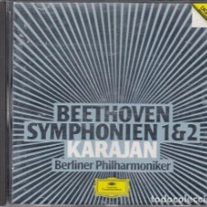 CDs de Música: BEETHOVEN SINFONIAS 1 Y 2 - VON KARAJAN FILARMONICA DE BERLIN- CD DEUTSCHE GRAMOPHON. Lote 371666656