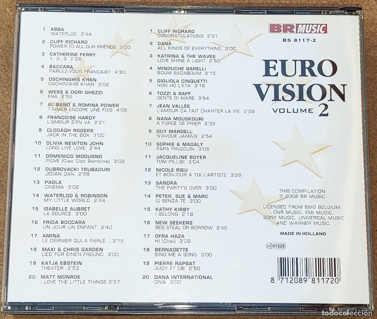 CDs de m&uacute;sica: VARIOS - EUROVISION VOL. 2 (2CD) 2002 - 40 EXITOS - Foto 4