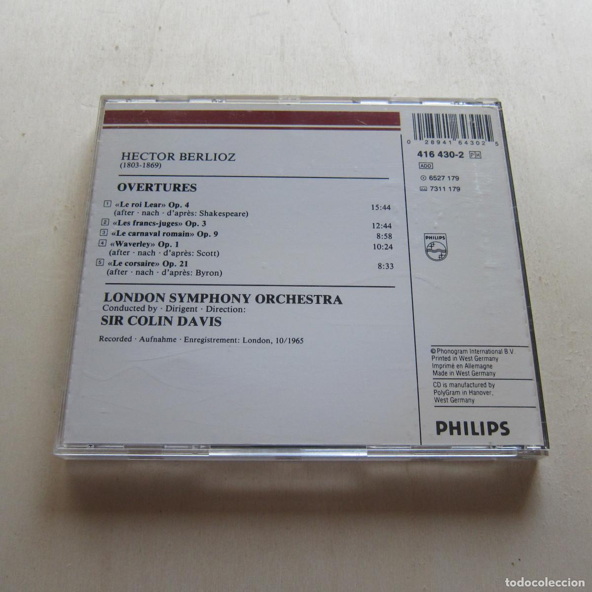 CDs de m&uacute;sica: BERLIOZ. OVERTURES - COLIN DAVIS (PHILIPS) CD - Foto 2