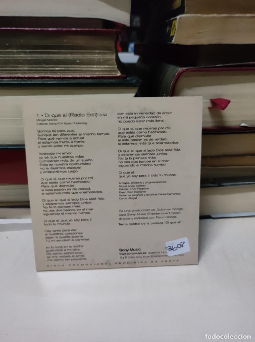 CDs de m&uacute;sica: Abigail &ndash; Di Que S&iacute; (Radio Edit) - Foto 2