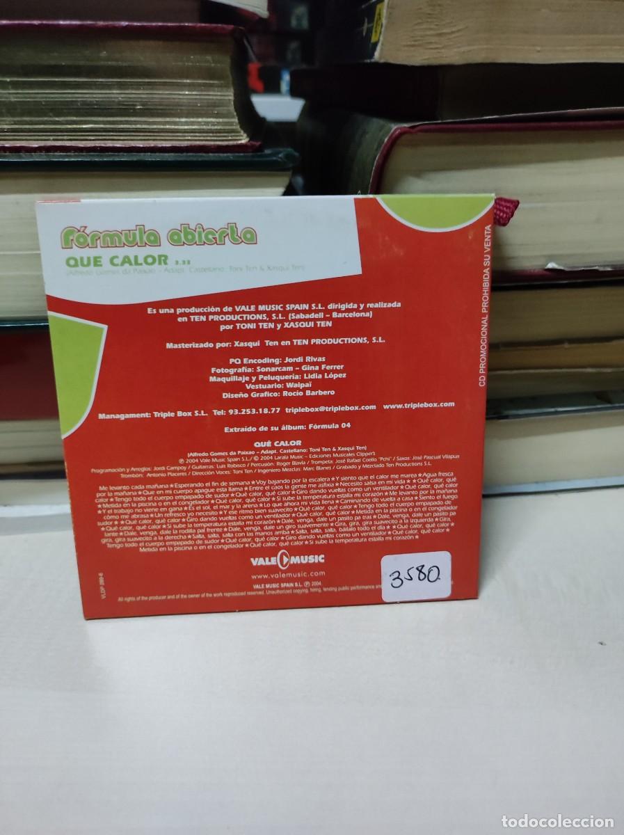 CDs de m&uacute;sica: F&oacute;rmula Abierta &ndash; Que Calor - Foto 2