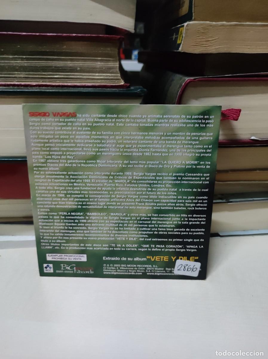 CDs de m&uacute;sica: Sergio Vargas &ndash; Vete Y Dile - Foto 2