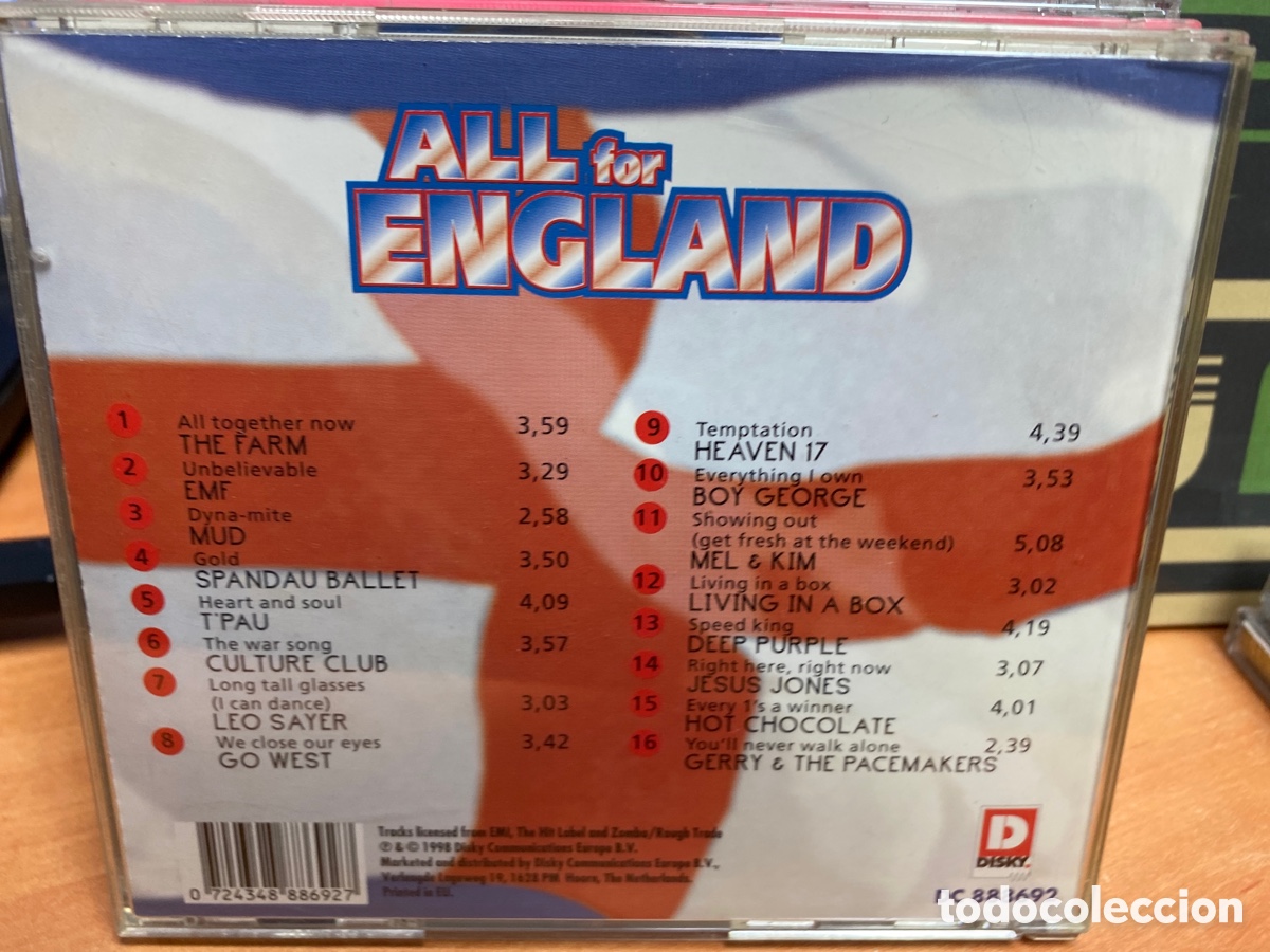 CDs de m&uacute;sica: Various - All For England (CD, Comp) - Foto 2