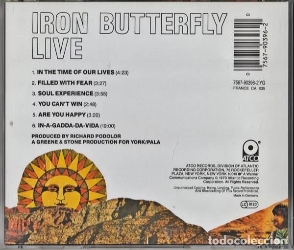 CDs de m&uacute;sica: Iron Butterfly &ndash; Live - Foto 2