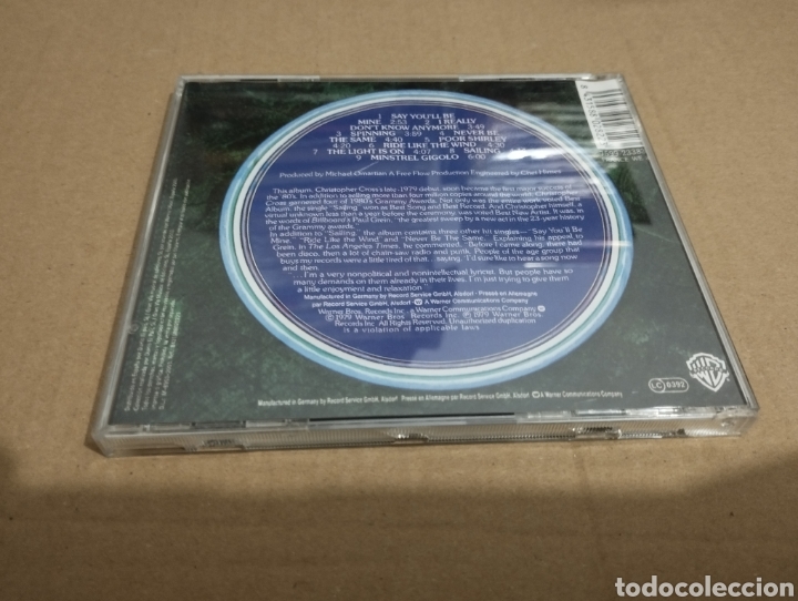 CDs de m&uacute;sica: CHRISTOPHER CROSS (CD) - Foto 3