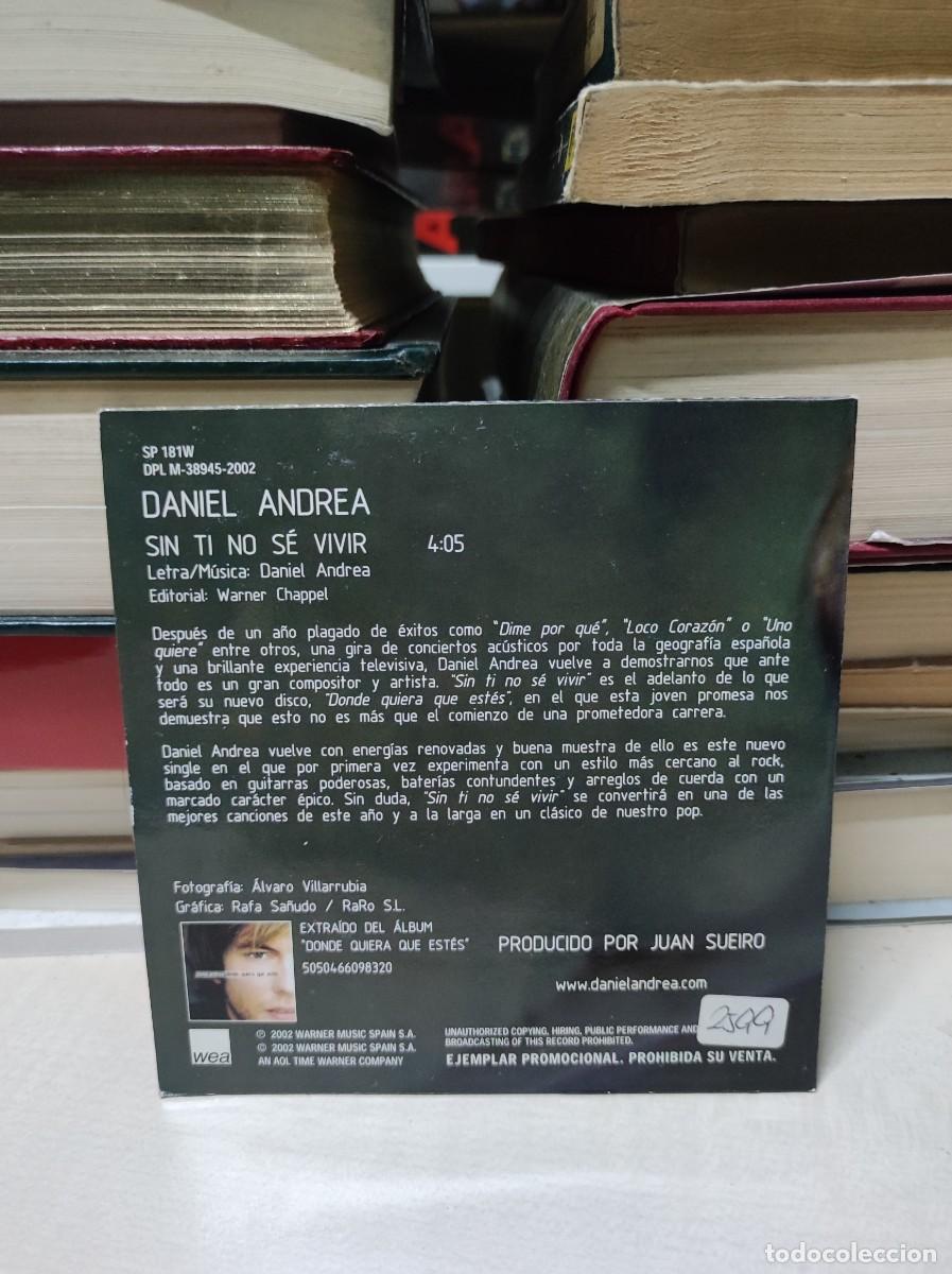 CDs de m&uacute;sica: Daniel Andrea &ndash; Sin Ti No S&eacute; Vivir - Foto 2