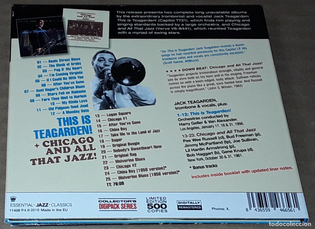 CDs de m&uacute;sica: CD - JACK TEAGARDEN - THIS IS TEAGARDEN ! - DIGIPACK - Foto 2
