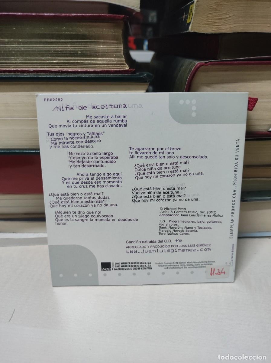 CDs de m&uacute;sica: Juan Luis Gim&eacute;nez &ndash; Ni&ntilde;a De Aceituna - Foto 2