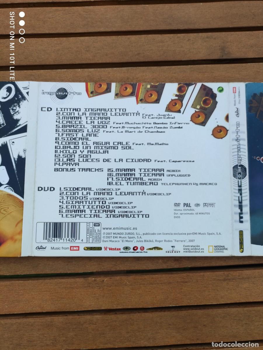 CDs de m&uacute;sica: LOTE MACACO . INGRAVITTE ( CD + DVD ) Y PUERTO PRESENTE ( CD ). - Foto 13