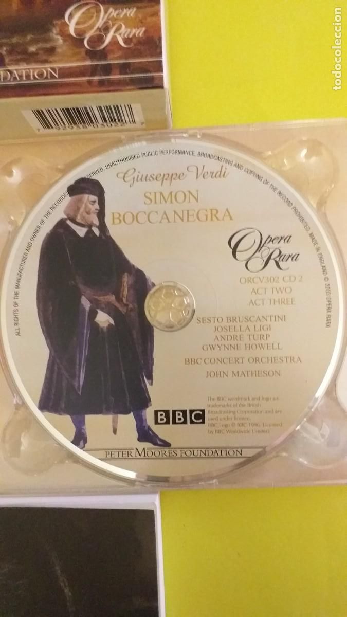 CDs de m&uacute;sica: GIUSEPPE VERDI-SIMON BOCCANEGRA (versi&oacute;n original de 1857) 2 cd - Foto 4