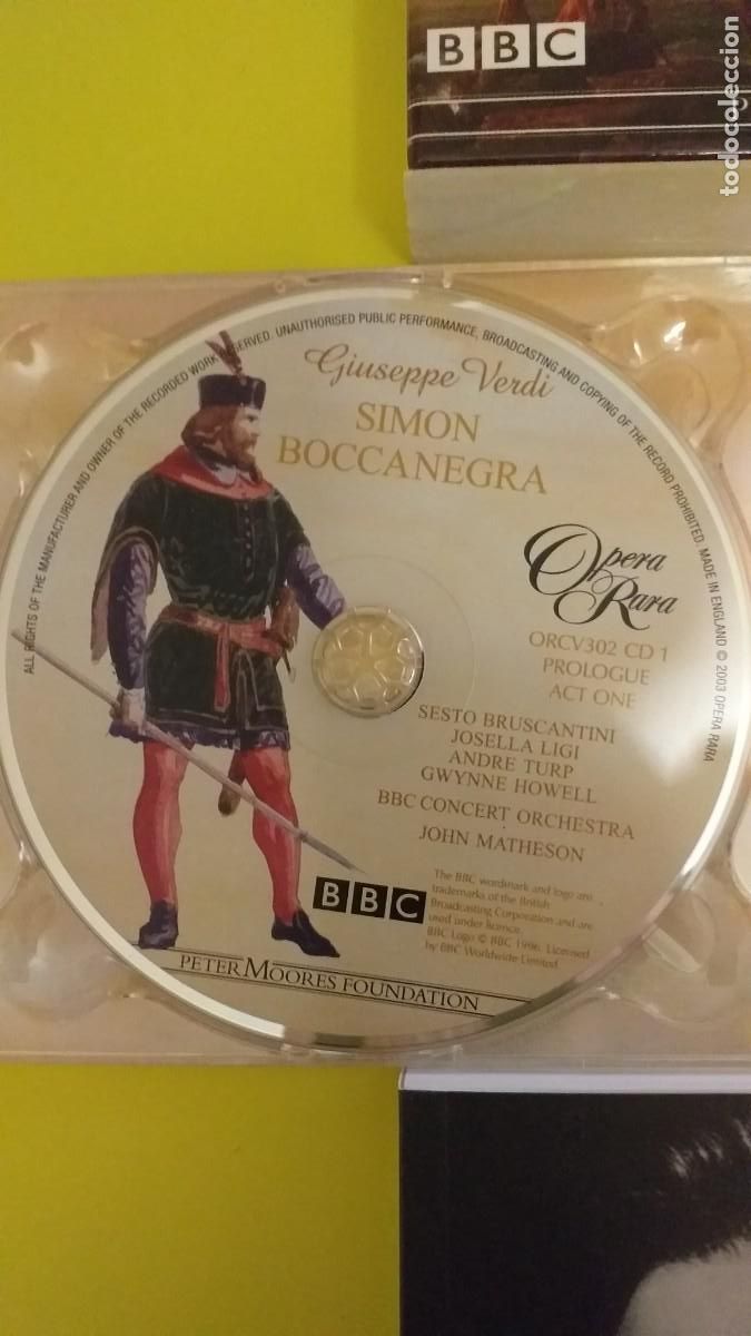 CDs de m&uacute;sica: GIUSEPPE VERDI-SIMON BOCCANEGRA (versi&oacute;n original de 1857) 2 cd - Foto 5
