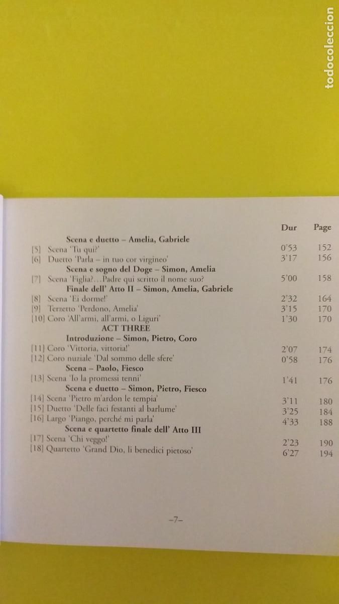 CDs de m&uacute;sica: GIUSEPPE VERDI-SIMON BOCCANEGRA (versi&oacute;n original de 1857) 2 cd - Foto 10