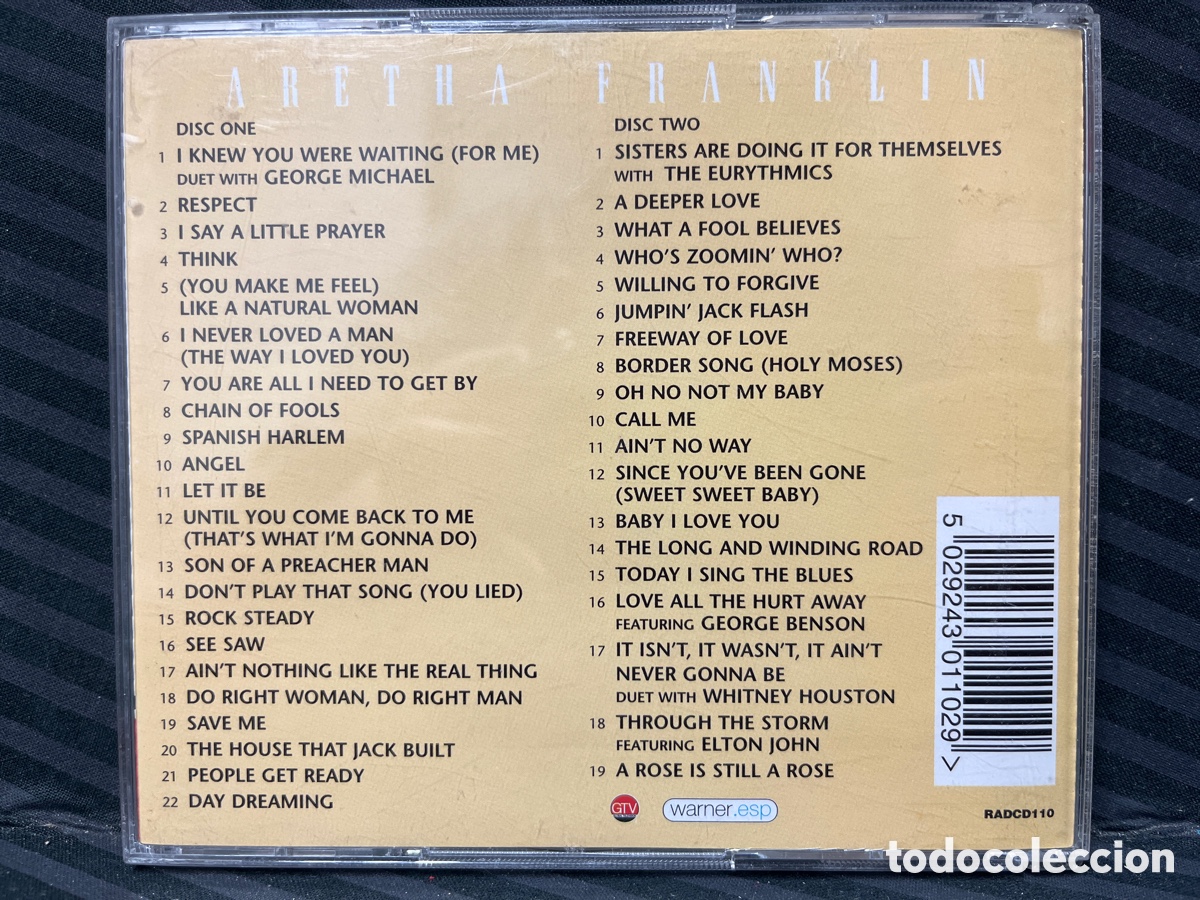 CDs de m&uacute;sica: Aretha Franklin - Greatest Hits (2xCD) - Foto 2