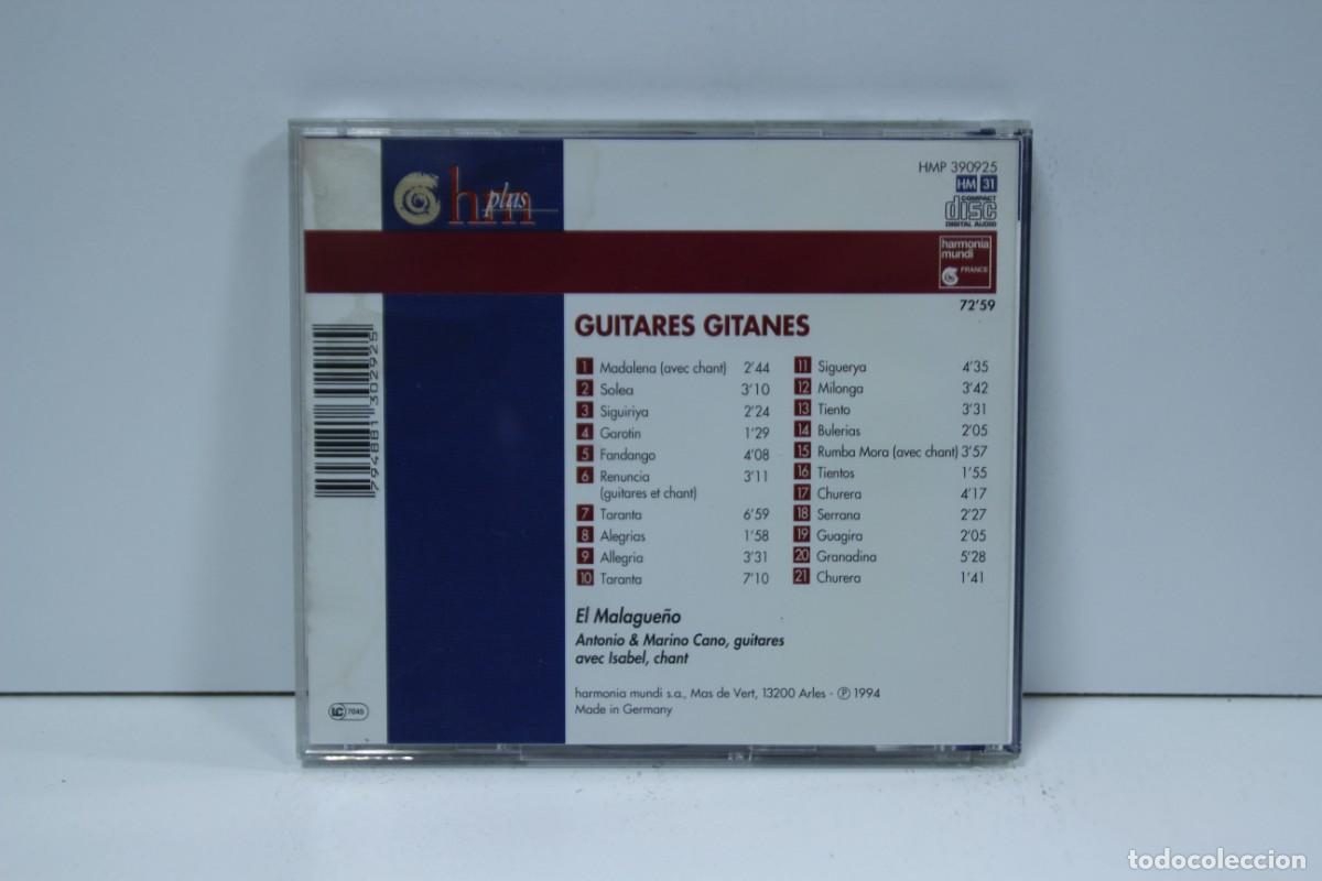 CDs de m&uacute;sica: DISCO CD. Guitares Gitanes - El Malague&ntilde;o. COMPACT DISC. - Foto 2