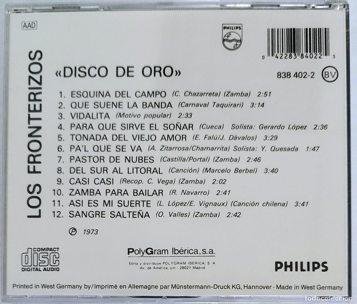 CDs de m&uacute;sica: LOS FRONTERIZOS DISCO DE ORO - Foto 2