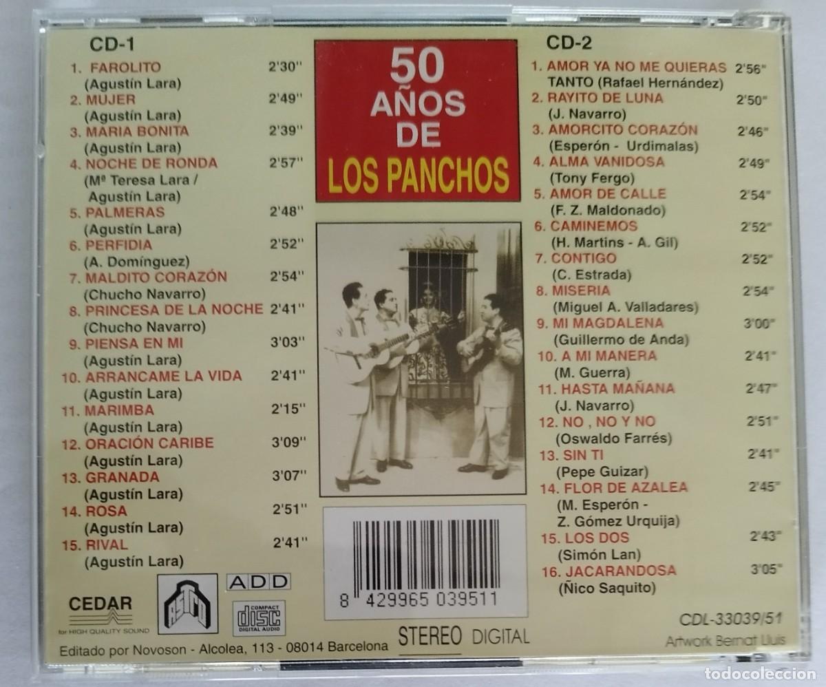 CDs de m&uacute;sica: LOS PANCHOS, 50 A&Ntilde;OS DE EXITOS - Foto 2