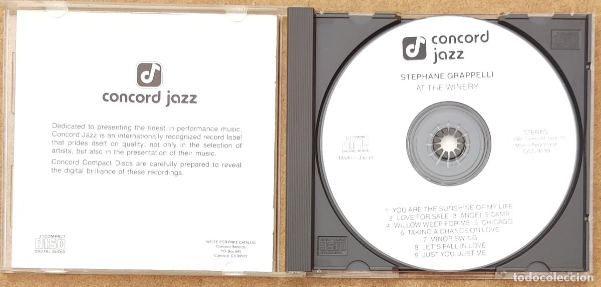 CDs de m&uacute;sica: STEPHANE GRAPPELLI - AT THE WINERY (CD) 9 TEMAS - JOHN ETHERIDGE - JAPAN - Foto 2