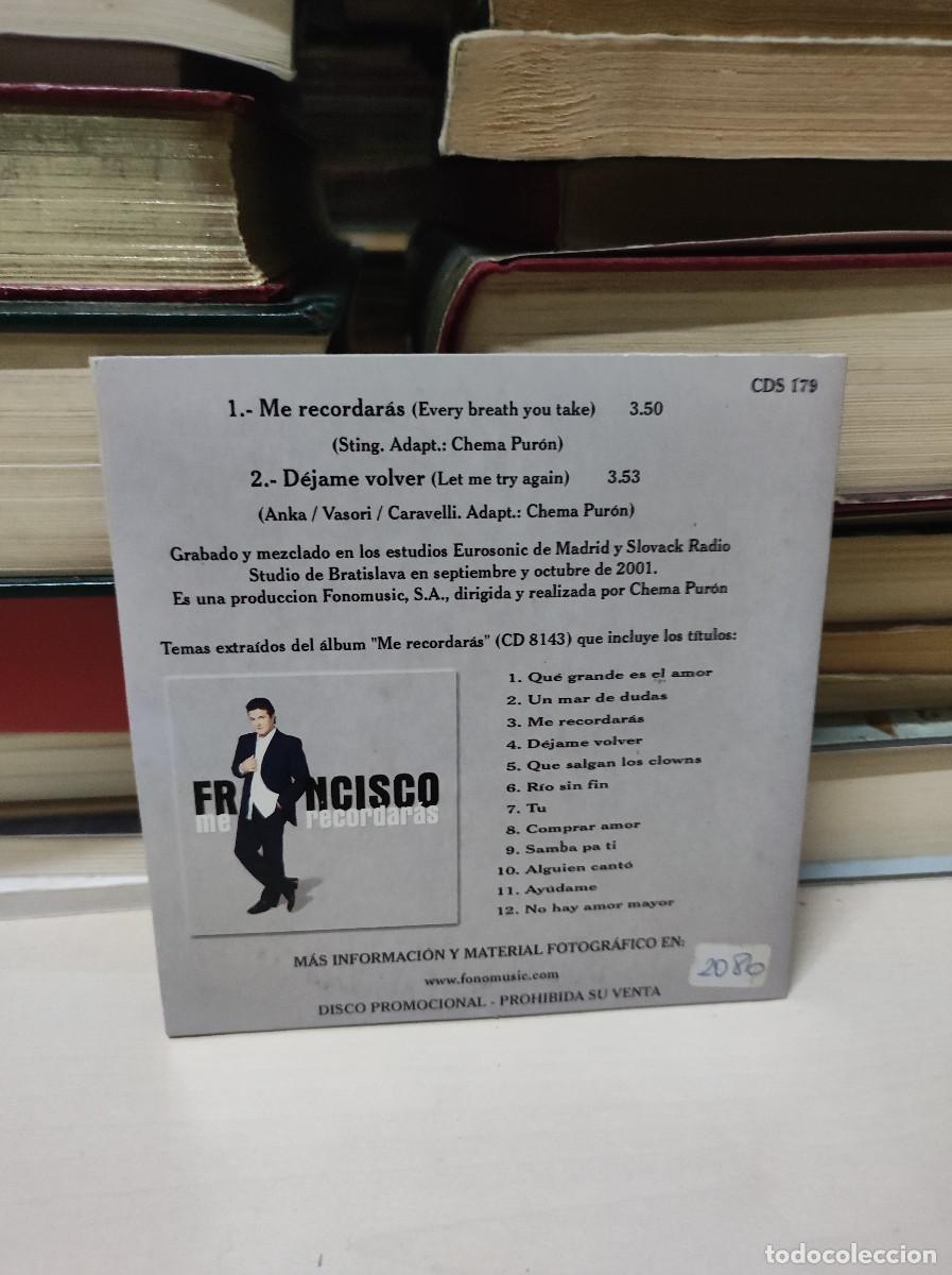 CDs de m&uacute;sica: Francisco &ndash; Me Recordar&aacute;s - Foto 2