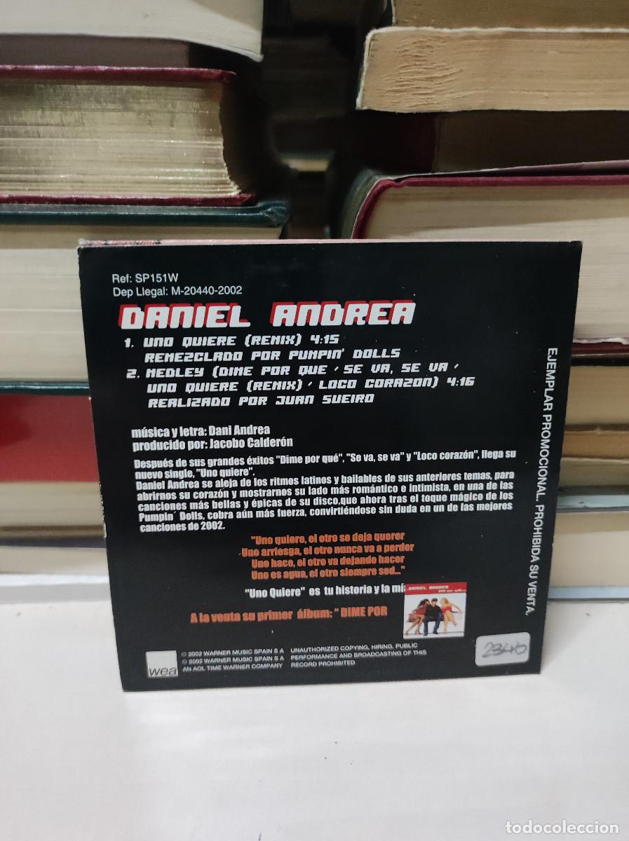 CDs de m&uacute;sica: Daniel Andrea &ndash; Uno Quiere - Remix - Foto 2