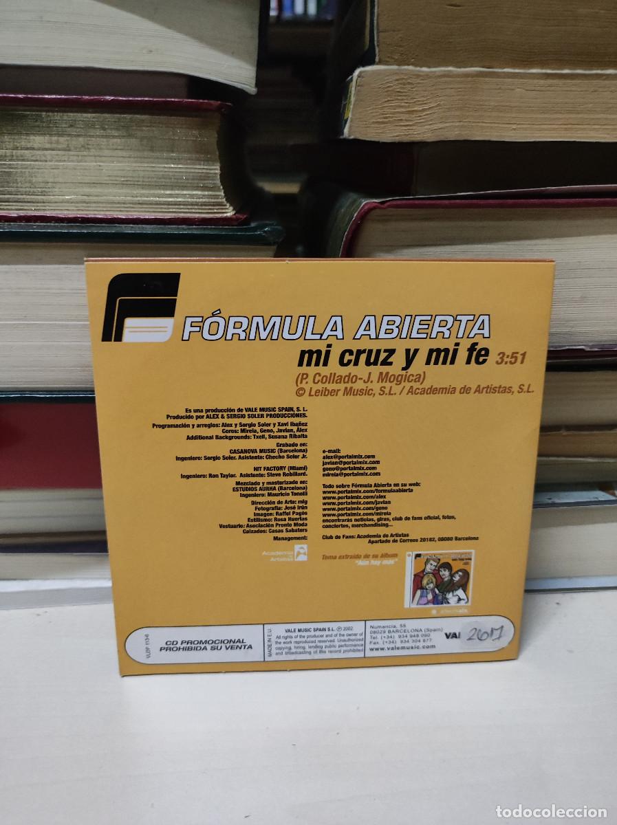 CDs de m&uacute;sica: F&oacute;rmula Abierta &ndash; Mi Cruz Y Mi Fe - Foto 2