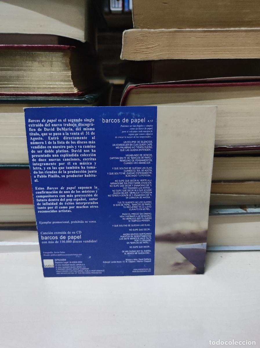 CDs de m&uacute;sica: DAVID DEMARIA BARCOS DE PAPEL - Foto 2